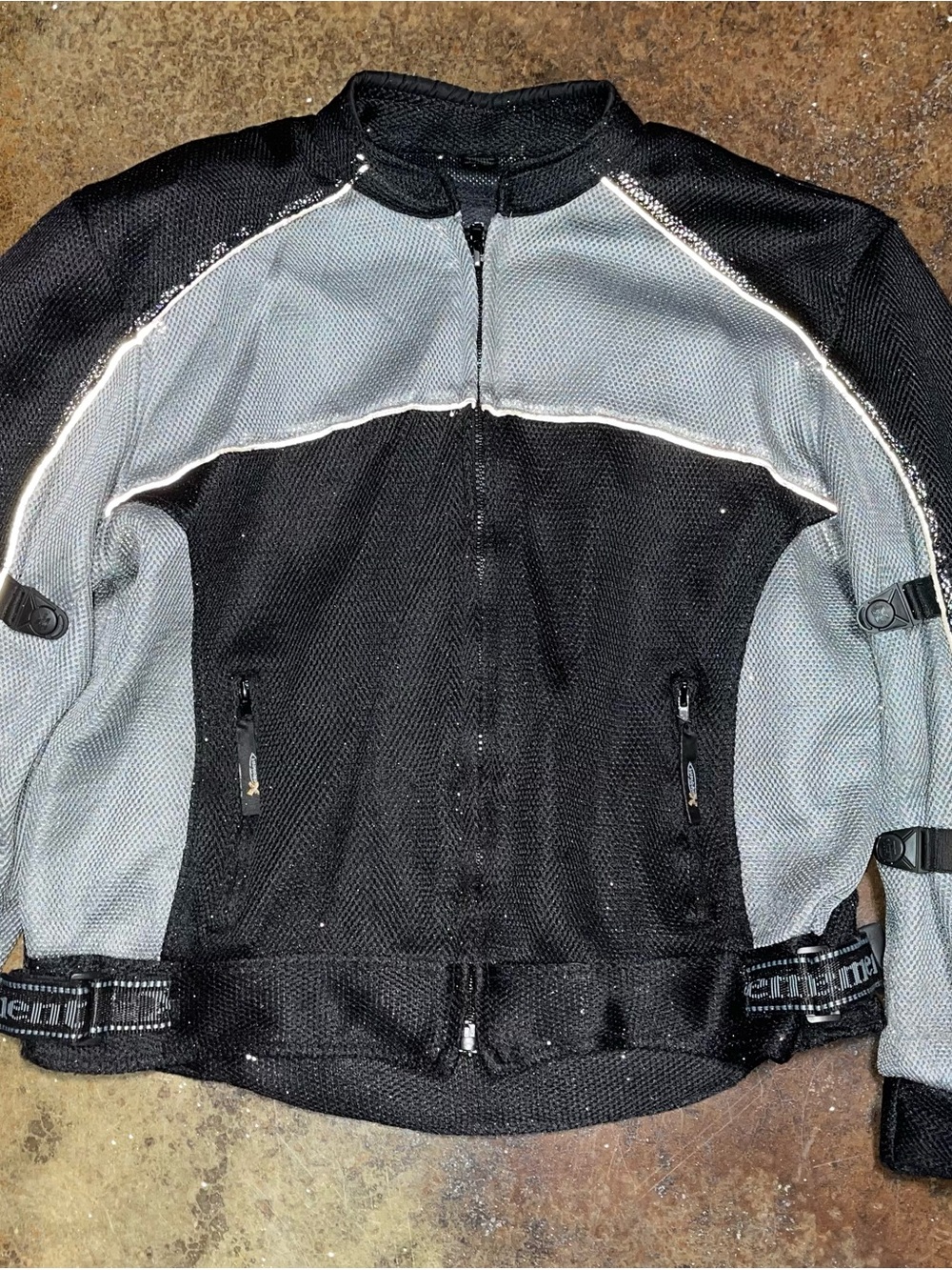 Xelement Motorcycle Mesh Jacket - Black & Gray 2XL